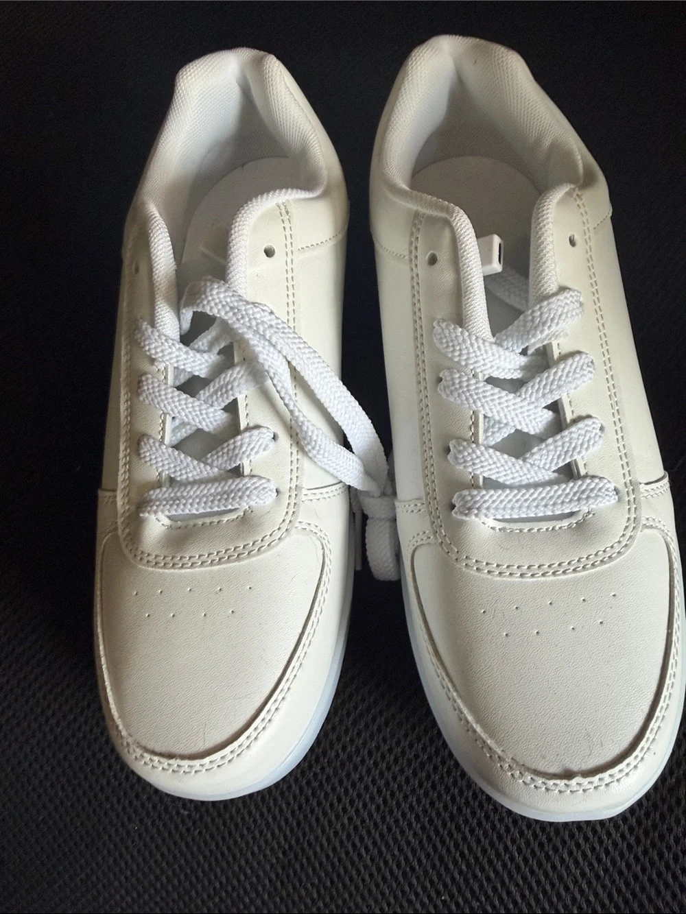 Classic White LIGHT UP Lace-Up Sneakers - Unbranded